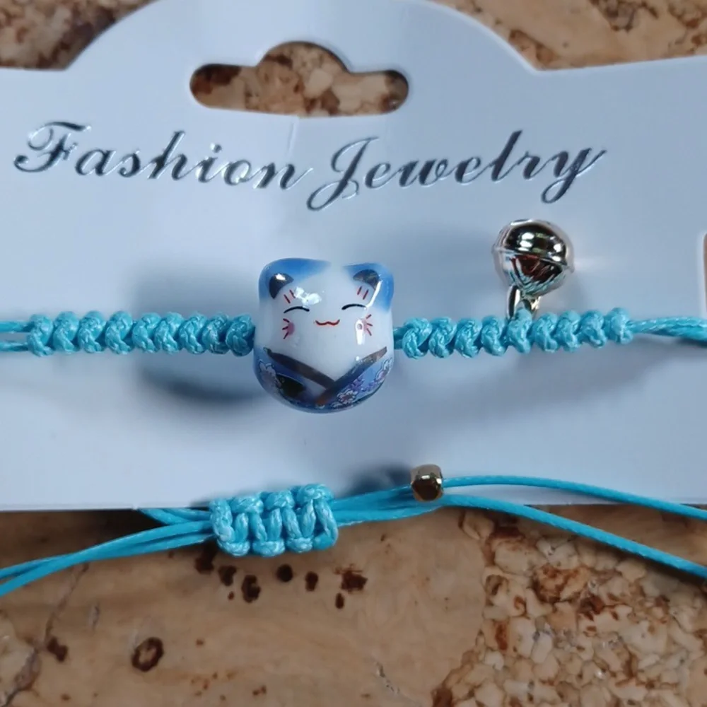 *3 for $20 ITEM* Bracelet: Blue Lucky cat bracelet, one size, NWT